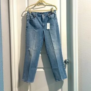 Express Modern Straight High Rise Flexx Jeans